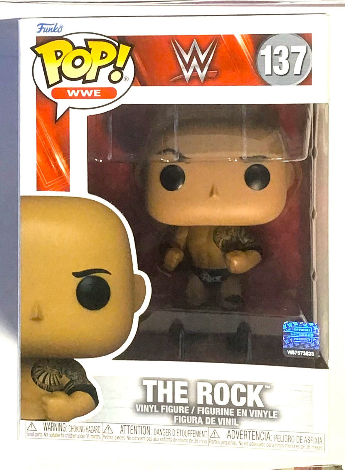 (1) Funko Pop WWE The Rock Vinyl Wrestling Figure #137 NEW 
