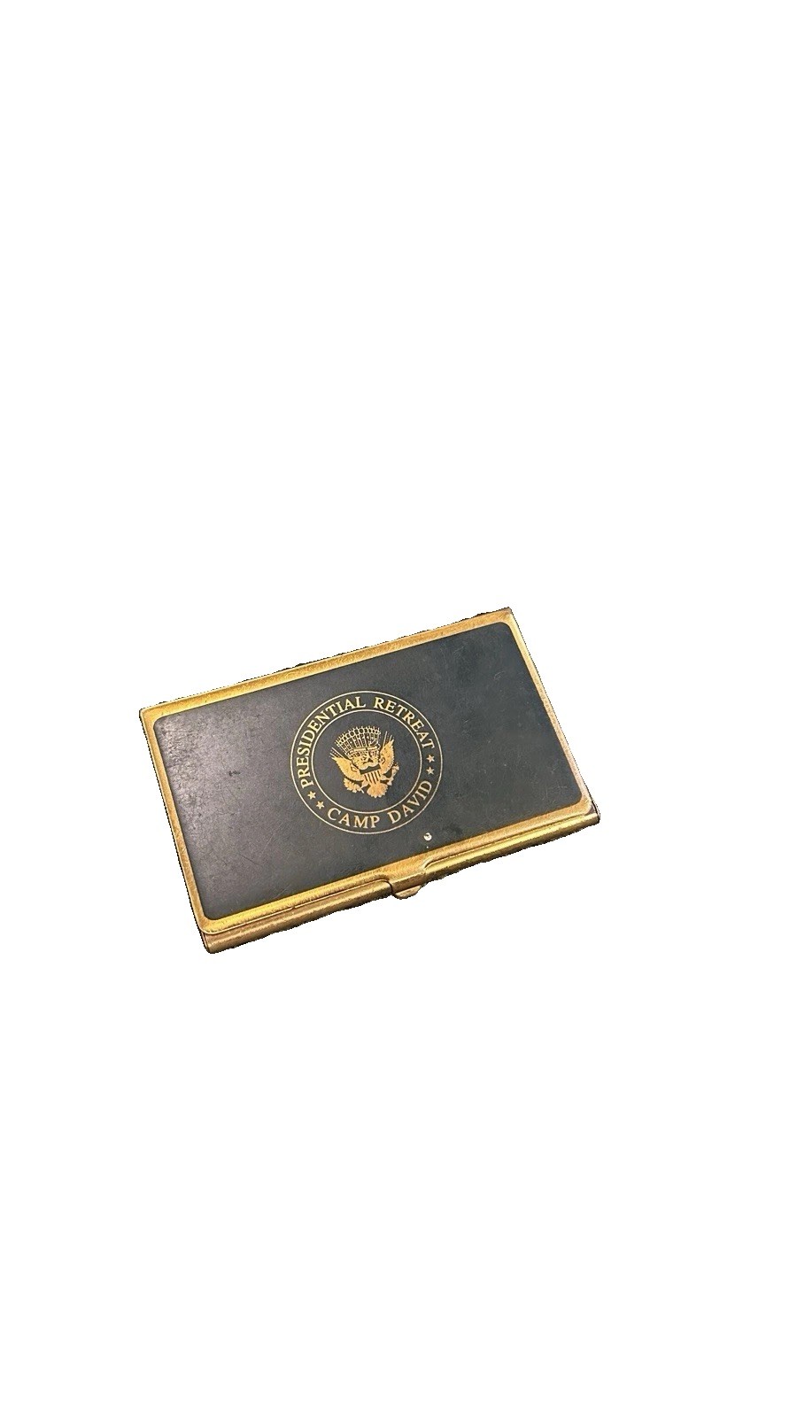 Presidential Retreat Camp David Business Card Holder Vintage Collectible Rare