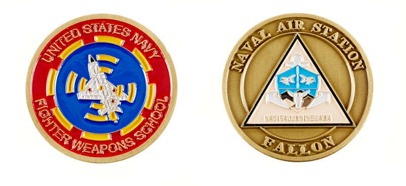 US Navy Naval Air Station Fallon - Top Gun Challenge Coin US Navy Naval Air Station Fallon - Top Gun Challenge Coin