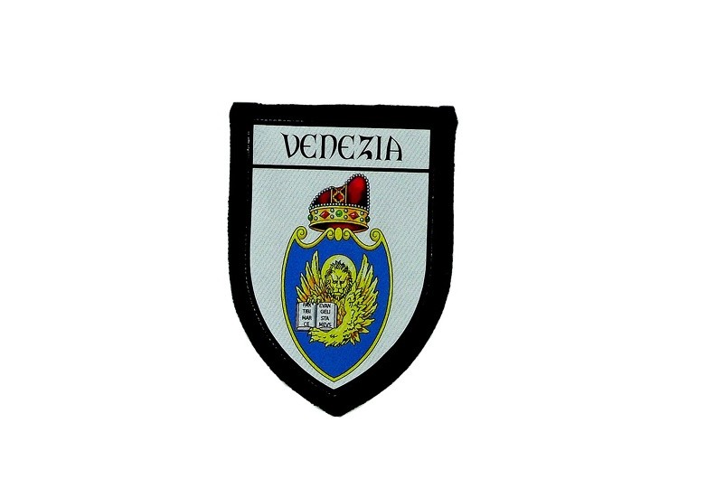 Patch printed embroidery travel souvenir shield city flag venice italy Patch printed embroidery travel souvenir shield city flag venice italy