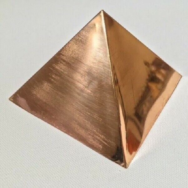Copper Plain Meditation Pyramid size 3x3 inch tall 