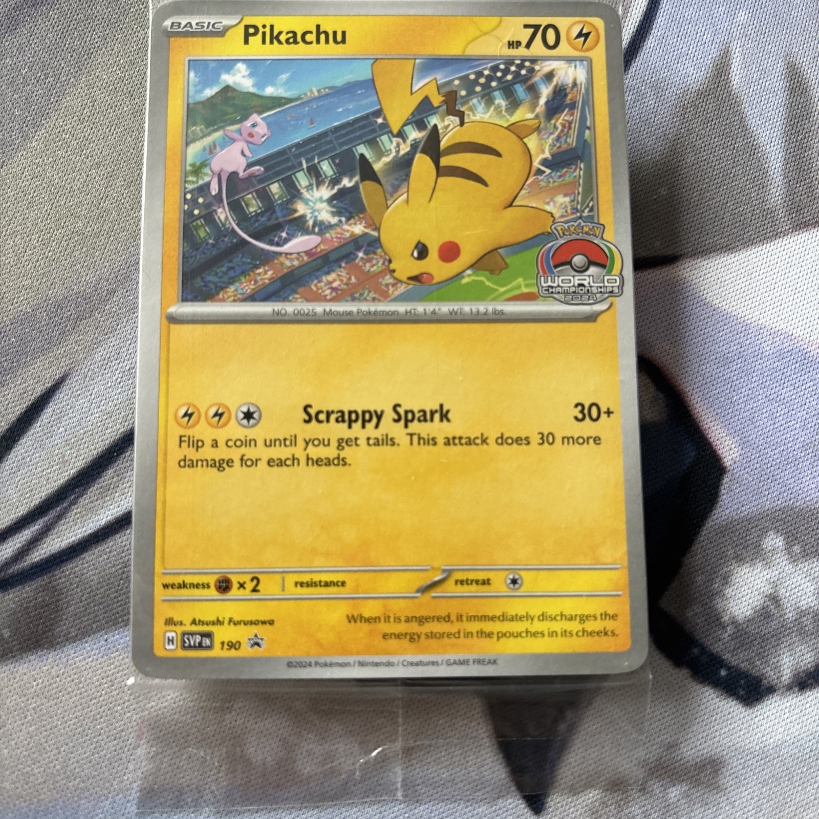 Pokemon TCG Pikachu 190 Black Star Promo World Championships 2024 SVP EN Sealed Pokemon TCG Pikachu 190 Black Star Promo World Championships 2024 SVP EN Sealed