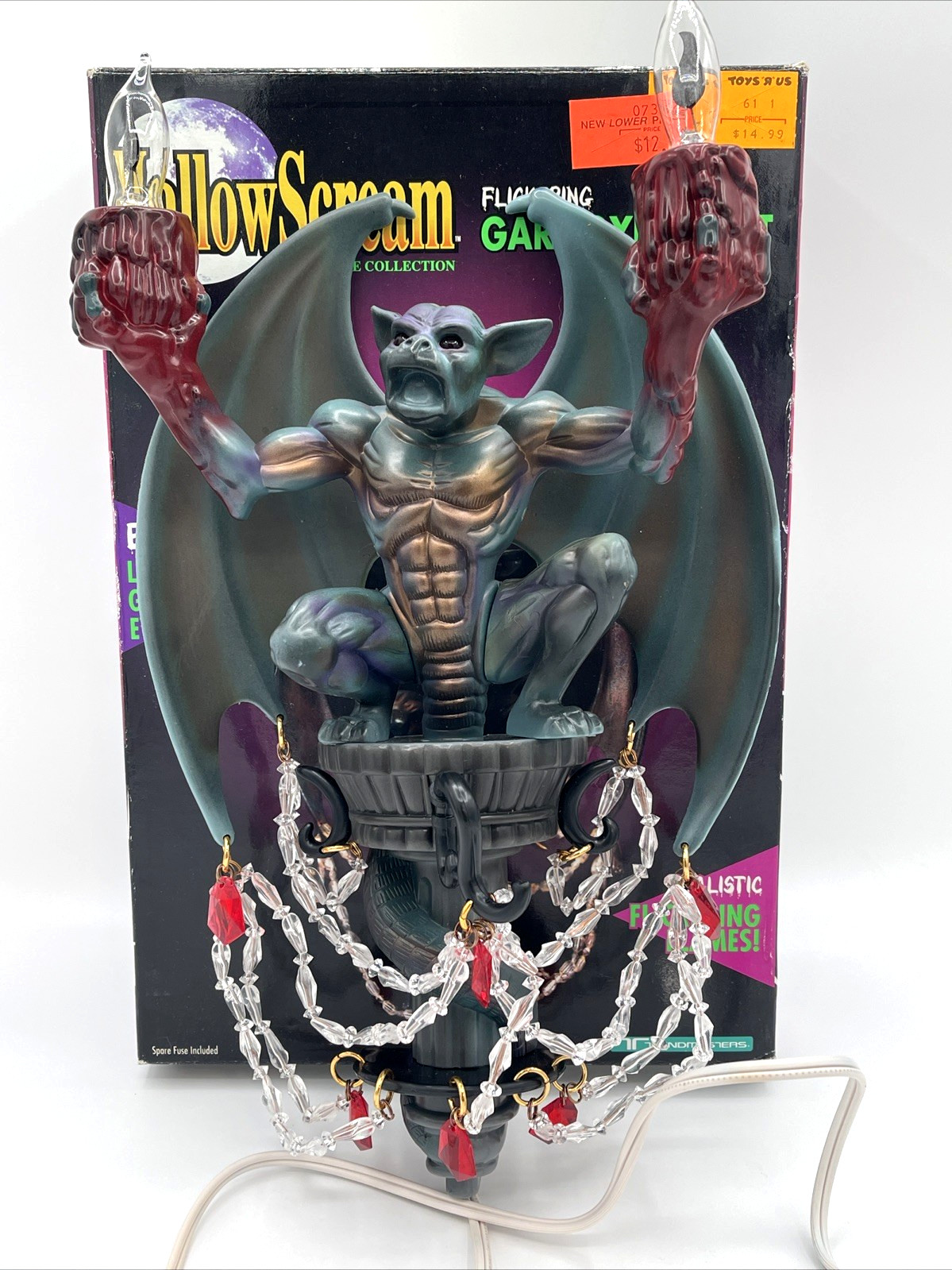 Vintage 1996 Trendmasters HallowScream Flickering Gargoyle Light Sconce 20635 Vintage 1996 Trendmasters HallowScream Flickering Gargoyle Light Sconce 20635