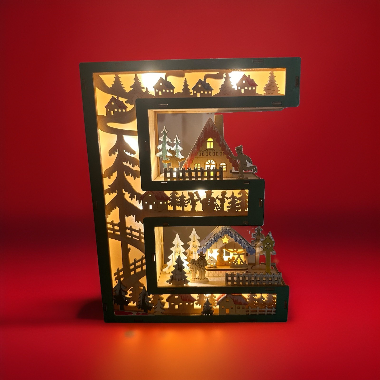 Anthropologie Monogram Wonderland Light-Up Scene Letter “E” New With Tags Winter Anthropologie Monogram Wonderland Light-Up Scene Letter “E” New With Tags Winter