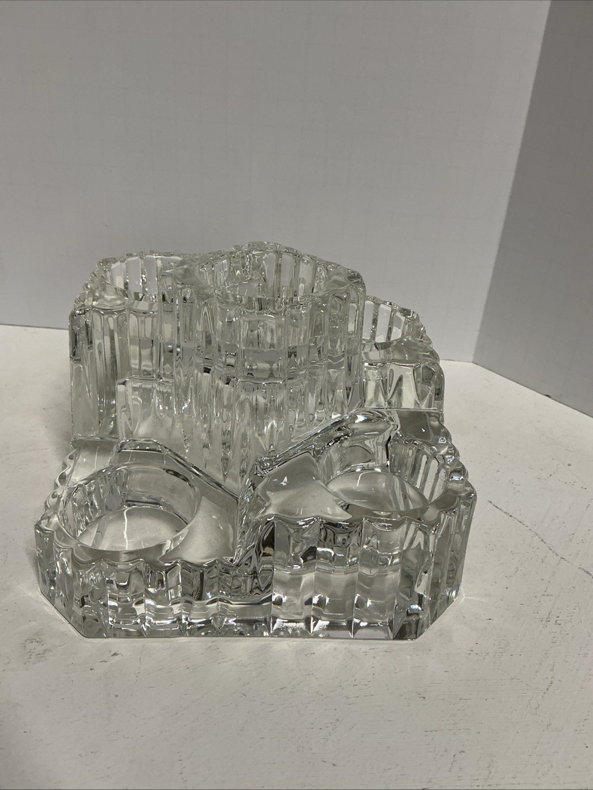 Partylight Lead Crystal 5 Candle Votive Candle Holder Cascading Castle Germany Partylight Lead Crystal 5 Candle Votive Candle Holder Cascading Castle Germany