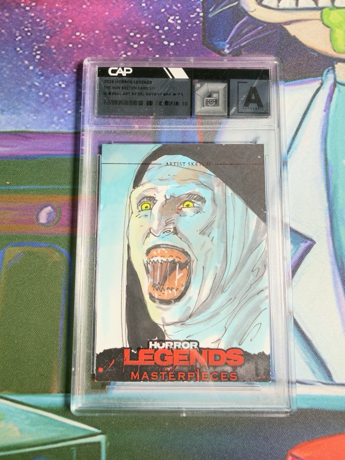 Hollywood Trading Cards Horror Legends Sketch Card 1/1 Del Nayra “The Nun” Hollywood Trading Cards Horror Legends Sketch Card 1/1 Del Nayra “The Nun”