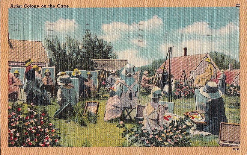 Postcard Artist Colony Cape Cod MA