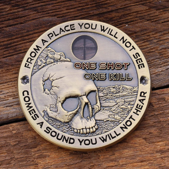Sniper One Shot One Kill Challenge Coin