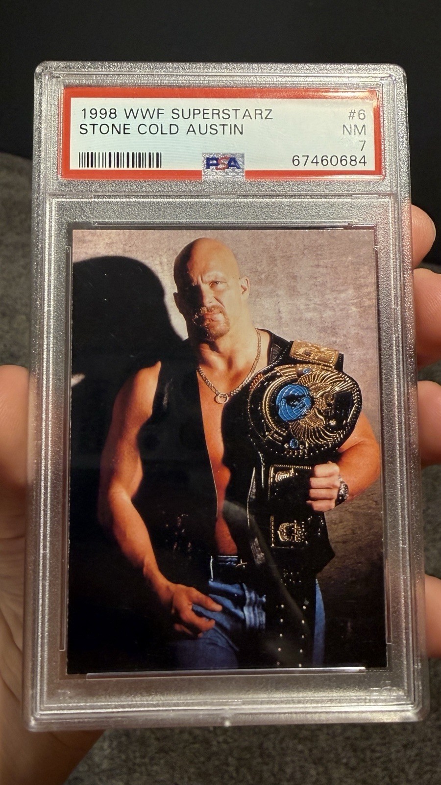 WWF 1998 Superstarz Stone Cold Steve Austin #6 PSA 7 Base Set *LOW POP* WWF 1998 Superstarz Stone Cold Steve Austin #6 PSA 7 Base Set *LOW POP*