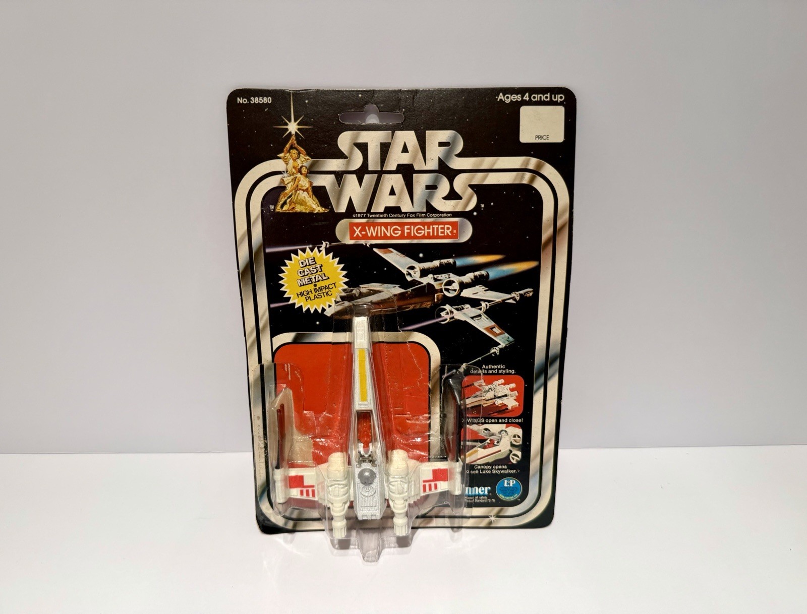 Kenner Star Wars Vintage 1978 Die Cast X-wing Fighter With Cardback No. 38580 Kenner Star Wars Vintage 1978 Die Cast X-wing Fighter With Cardback No. 38580