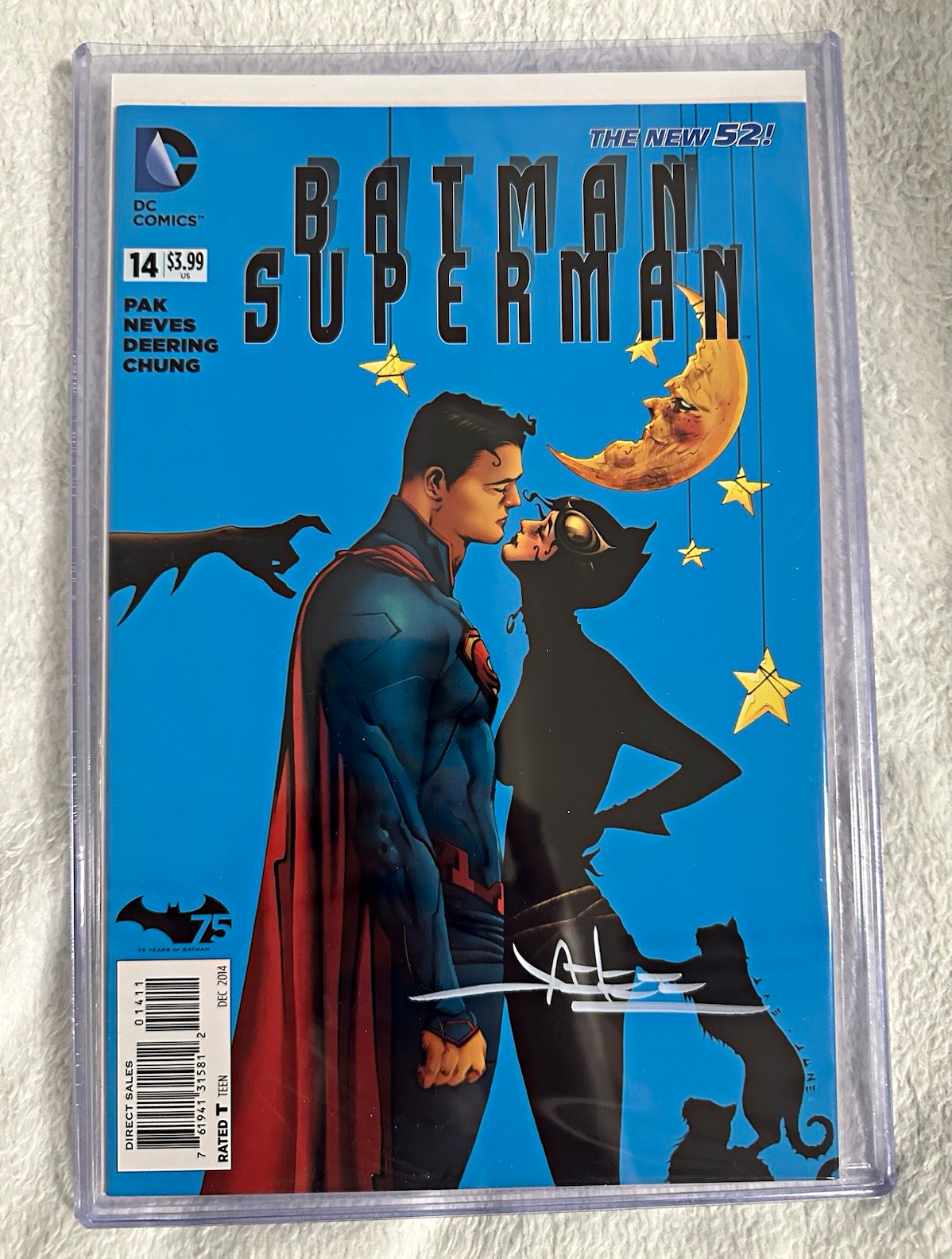 DC Comics Batman/Superman #14 (2014) Signed by Diógenes Neves Direct with COA DC Comics Batman/Superman #14 (2014) Signed by Diógenes Neves Direct with COA