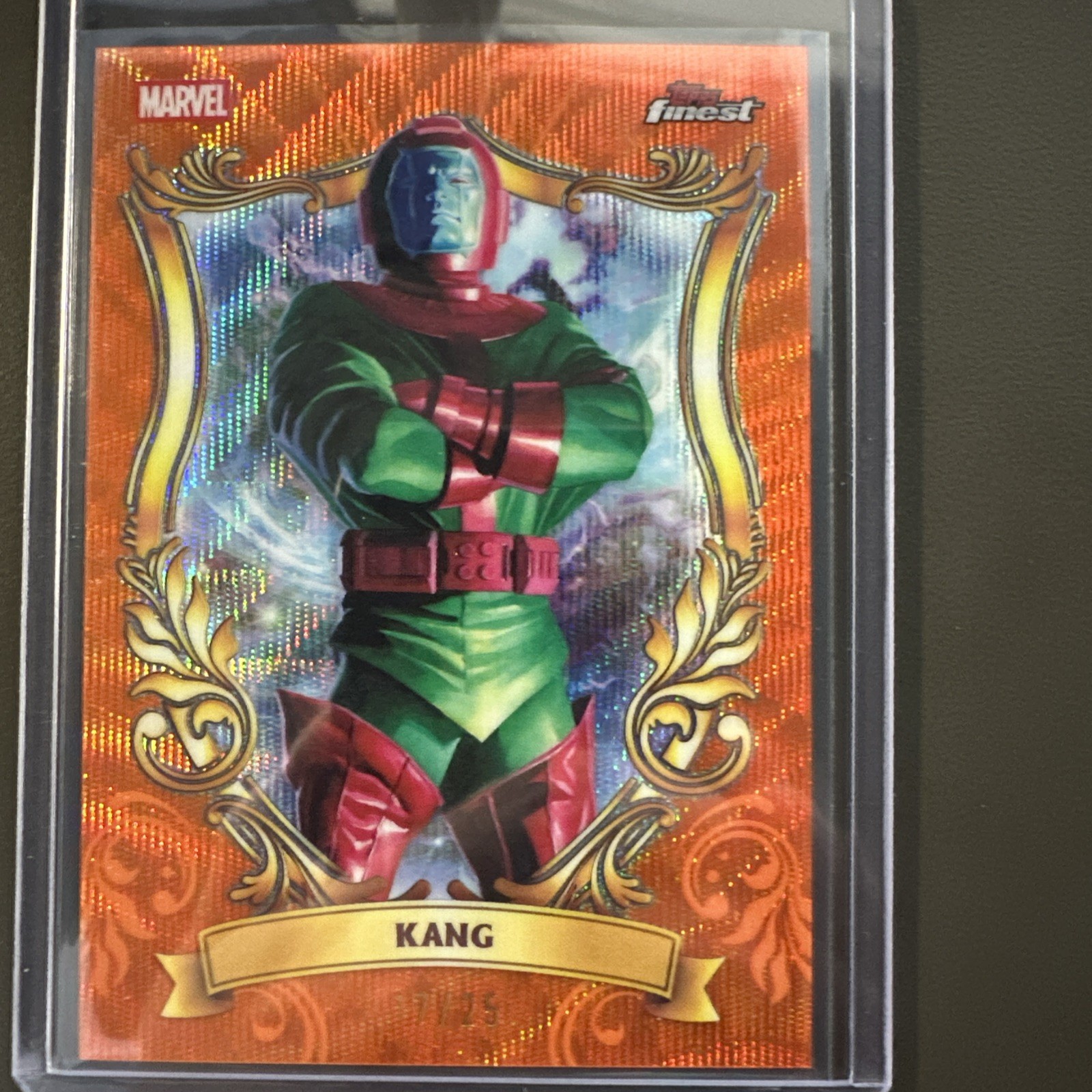 2026 Topps Finest Fantastic Four KANG Astonishing Orange Wave SSP #/25 1:1515