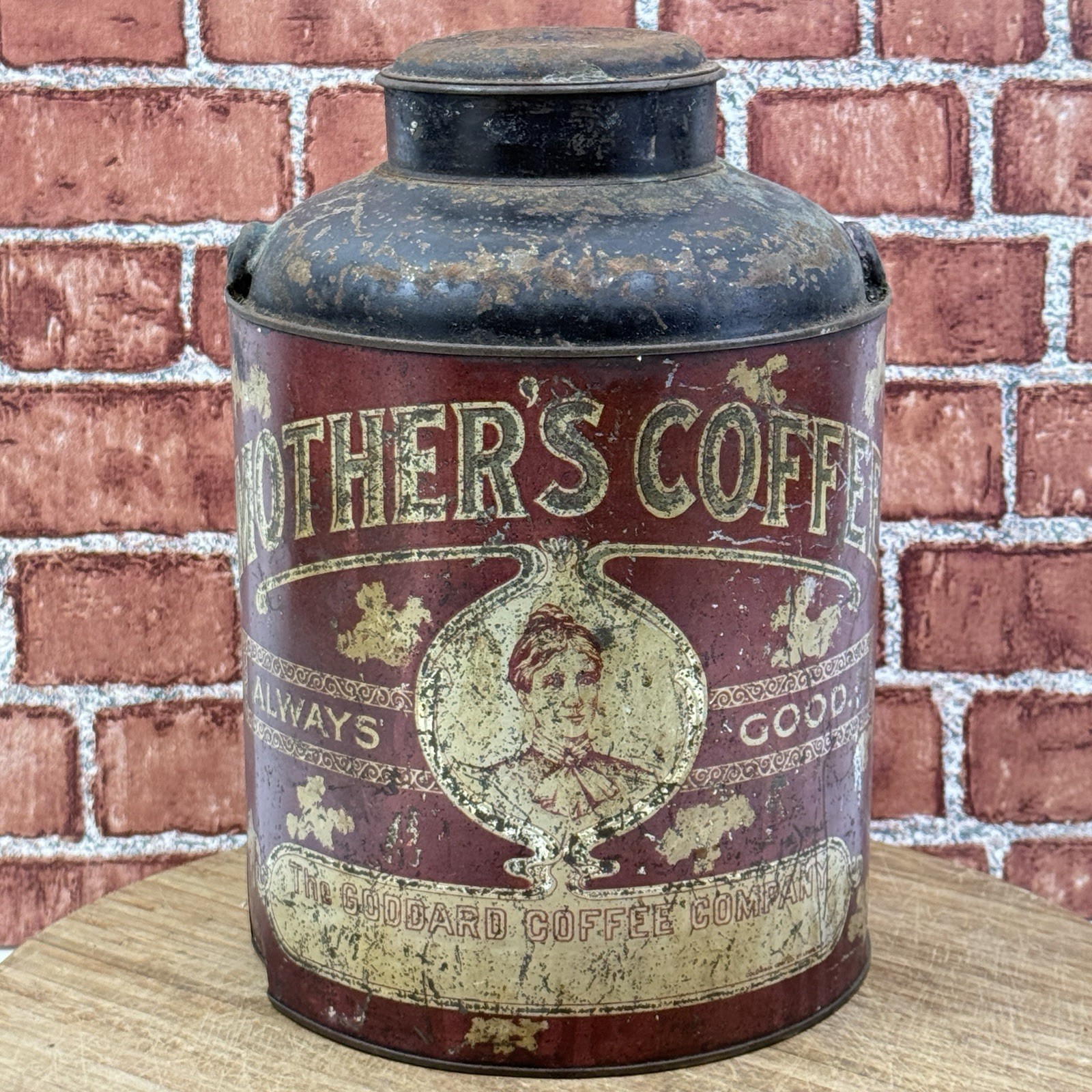 Rare Antique Mother's Coffee Tin Pail - Goddard Coffee Co - St. Louis Missouri Rare Antique Mother's Coffee Tin Pail - Goddard Coffee Co - St. Louis Missouri