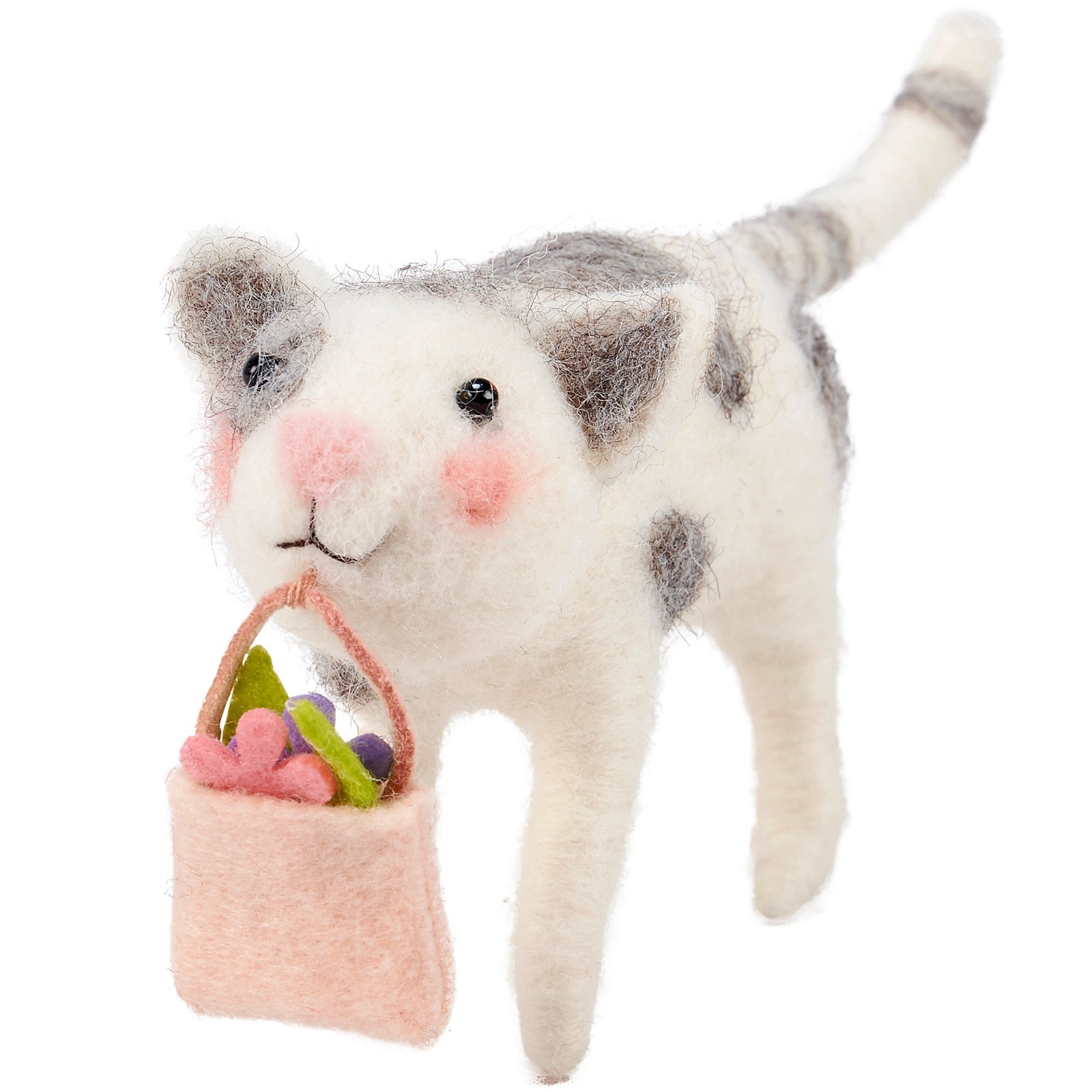 Primitives by Kathy Flower Bag Cat Felt Critter 450687