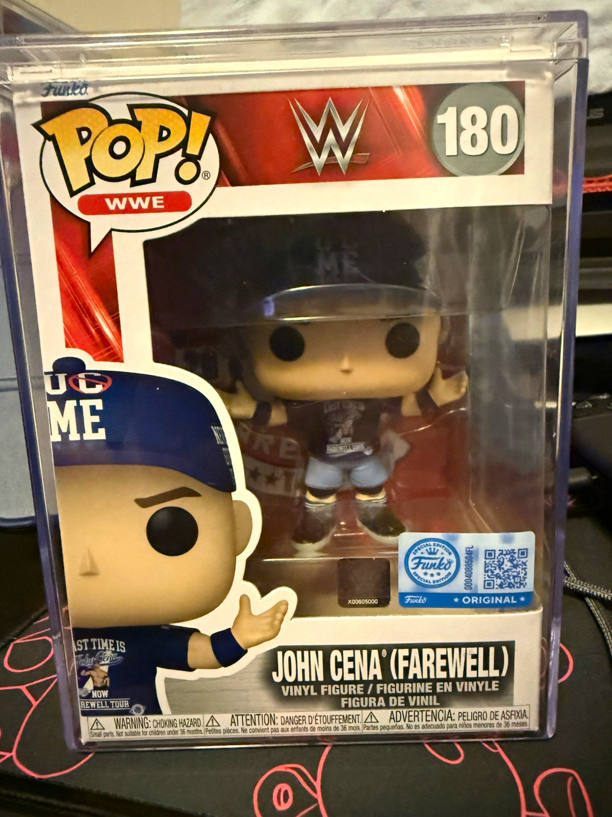 Funko Pop WWE John Cena (Farewell) #180 Vinyl Figure w/ Hard Protector Funko Pop WWE John Cena (Farewell) #180 Vinyl Figure w/ Hard Protector