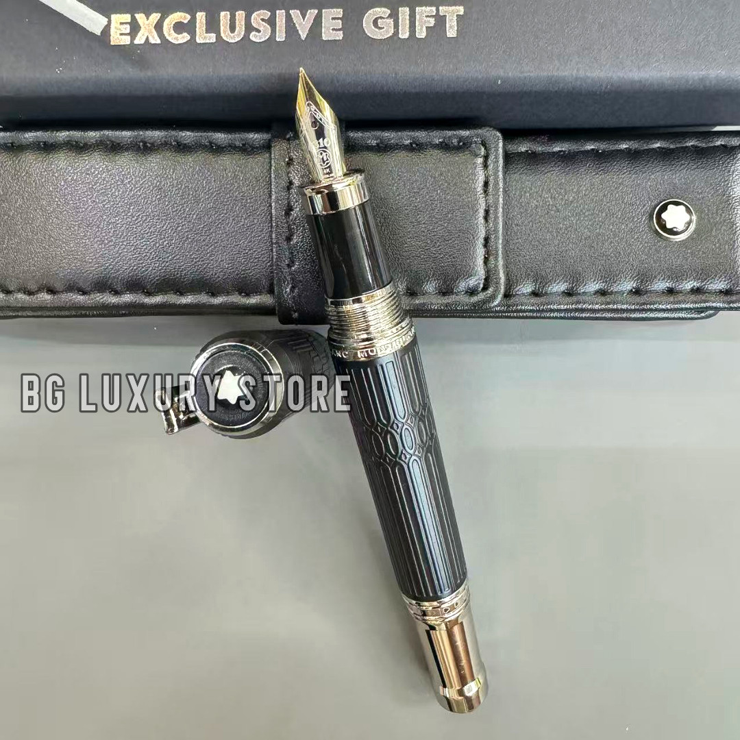 MONTBLANC Victor Hugo Writers Edition Fountain Pen w/ Leather Pouch Gift Set