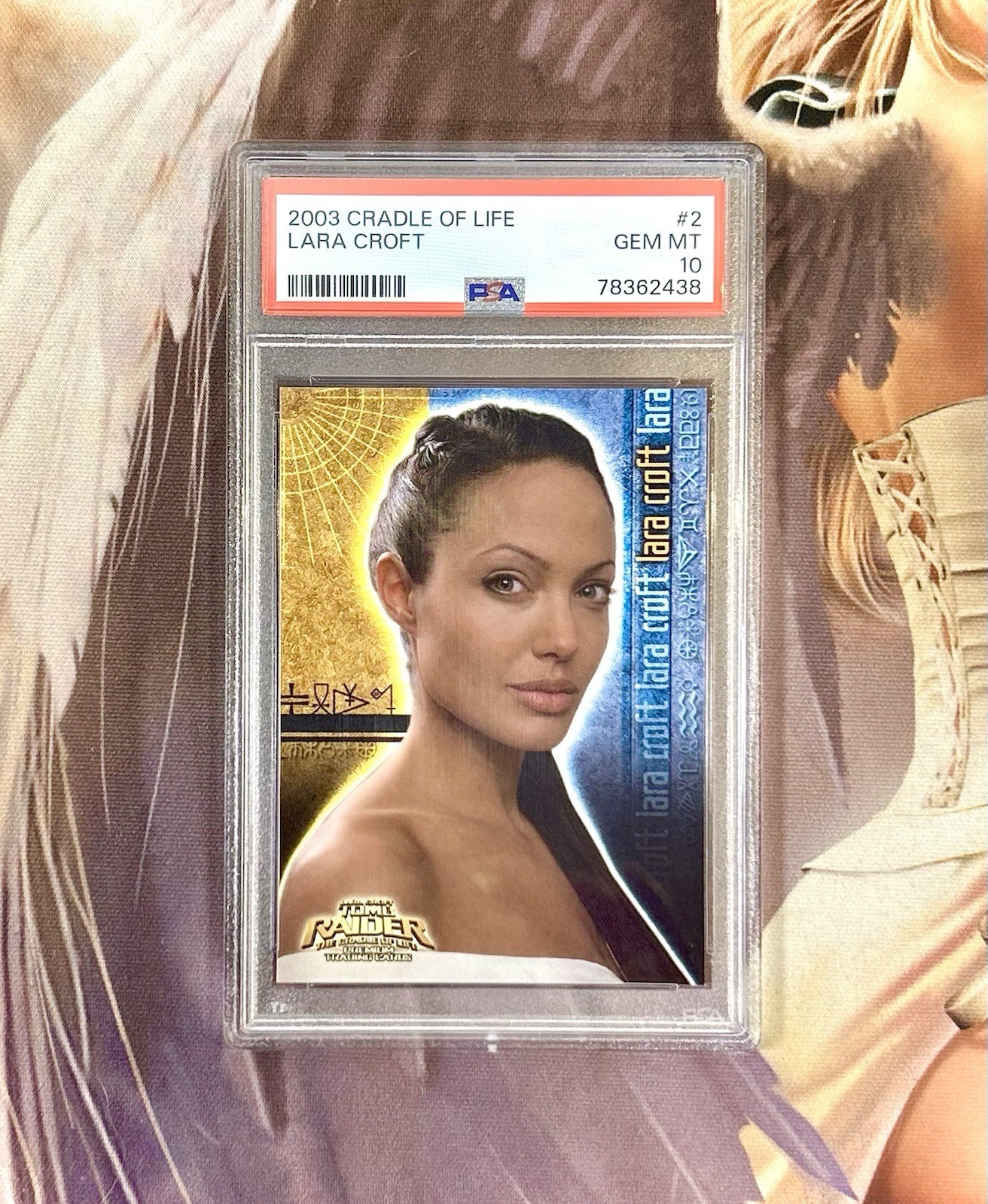 ANGELINA JOLIE LARA CROFT 2003 INKWORKS TOMB RAIDER COL PSA GEM MINT 10 POP ONE ANGELINA JOLIE LARA CROFT 2003 INKWORKS TOMB RAIDER COL PSA GEM MINT 10 POP ONE