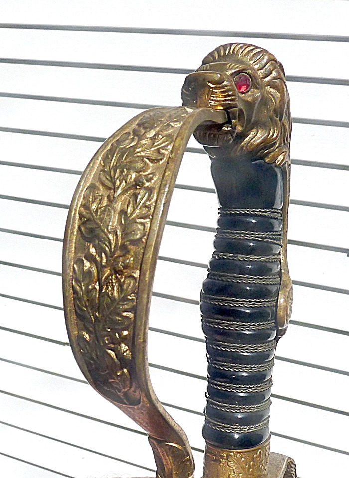 WWI Imperial German Lion's Head Cavalry Officer's Sword by Carl Eickhorn WWI Imperial German Lion's Head Cavalry Officer's Sword by Carl Eickhorn