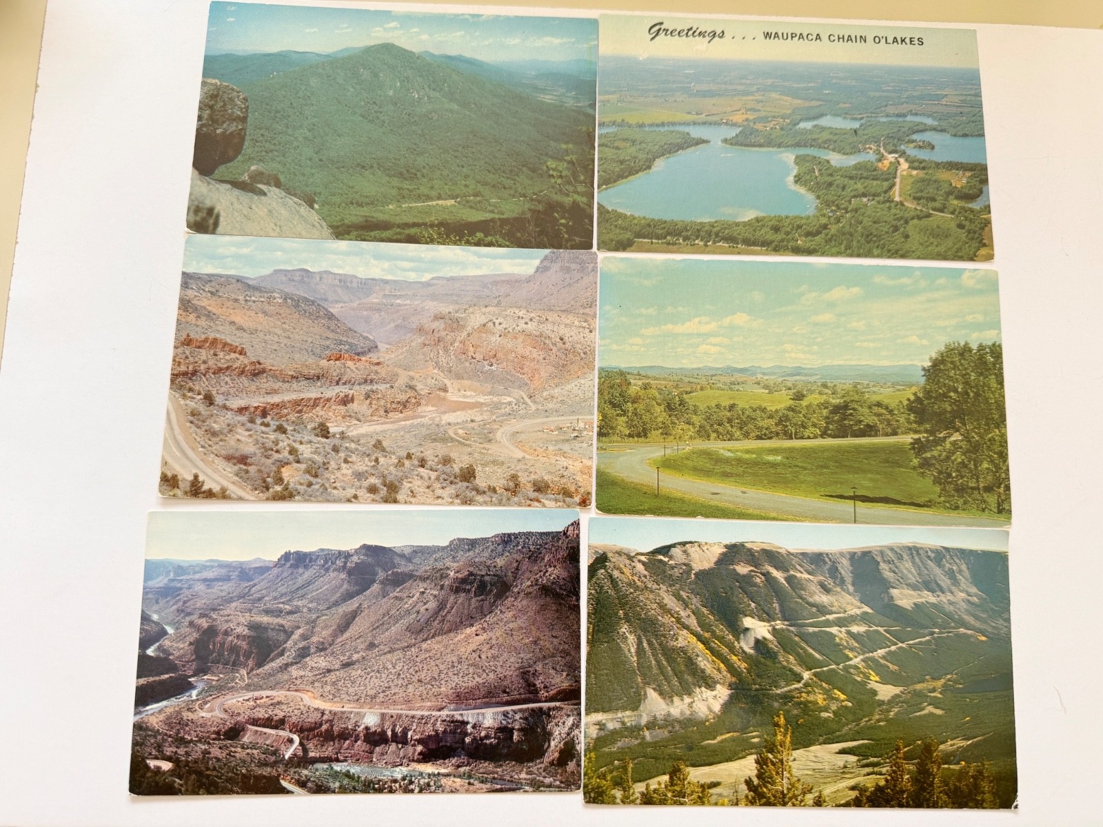 Lot of 6 Vintage Postcards Aerial Views Salt River Canyon Beartooth Highway Blue Lot of 6 Vintage Postcards Aerial Views Salt River Canyon Beartooth Highway Blue