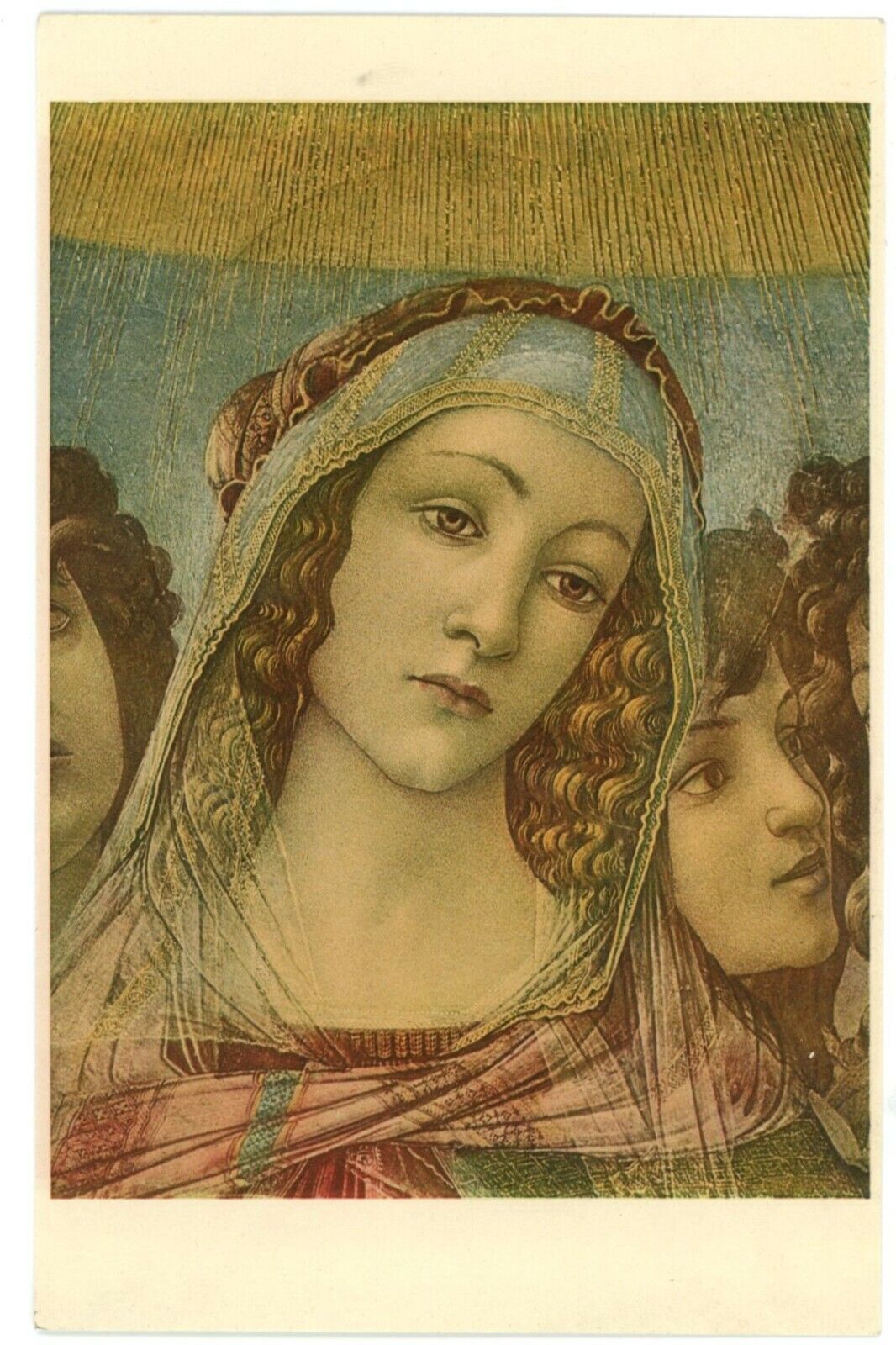The Madonna Of The Pomegranate Painting By Sandro Botticelli In Italy Postcard