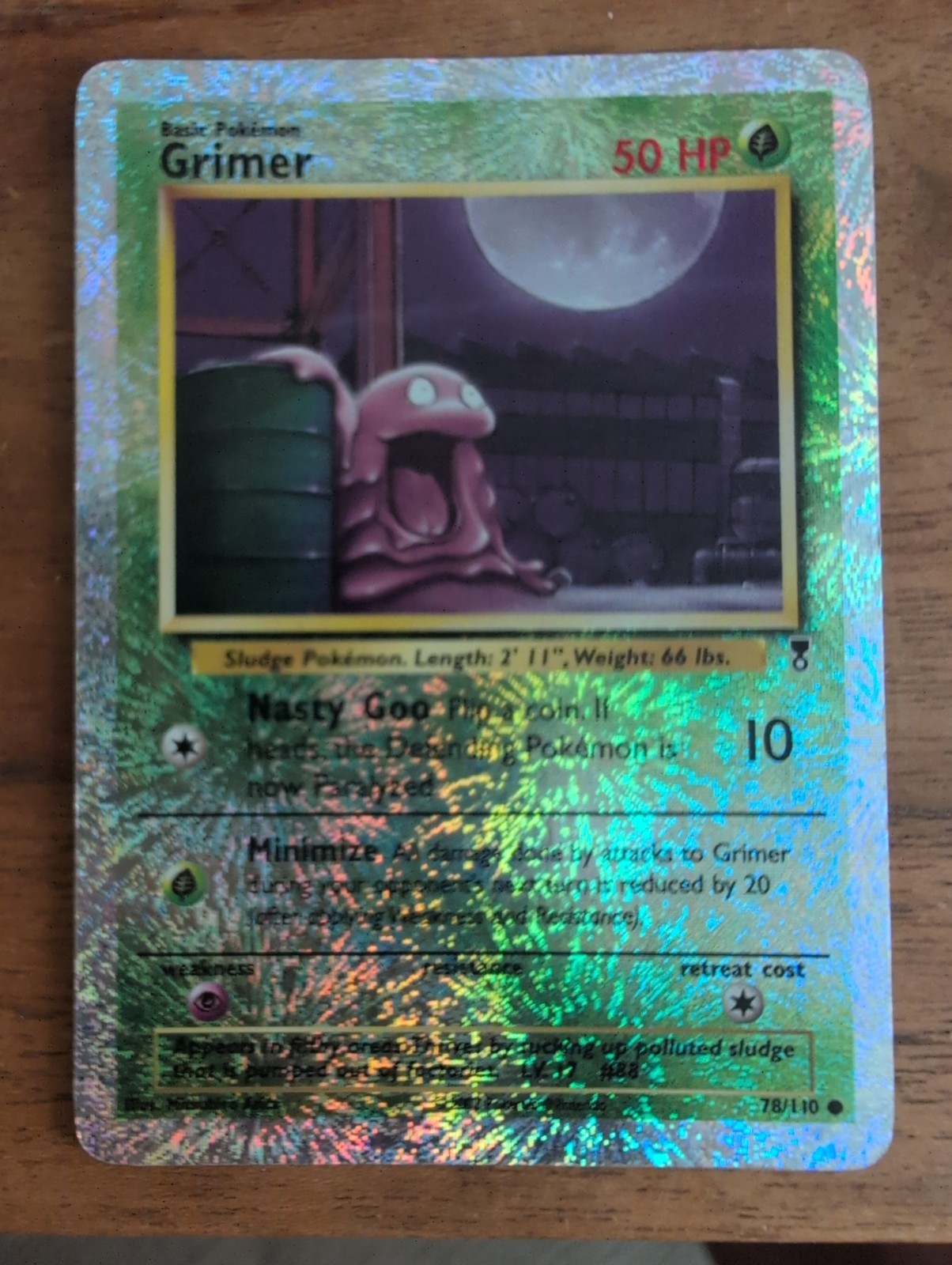 Pokemon Grimer 78/110 Legendary Collection Reverse Holo WOTC 2002 Pokemon Grimer 78/110 Legendary Collection Reverse Holo WOTC 2002