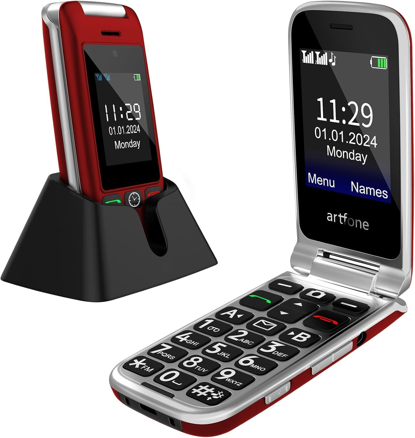 G6 Flip Phone for Seniors, 4G Unlocked Basic Phone, 2.4"+1.8" Screen, SOS Button G6 Flip Phone for Seniors, 4G Unlocked Basic Phone, 2.4"+1.8" Screen, SOS Button