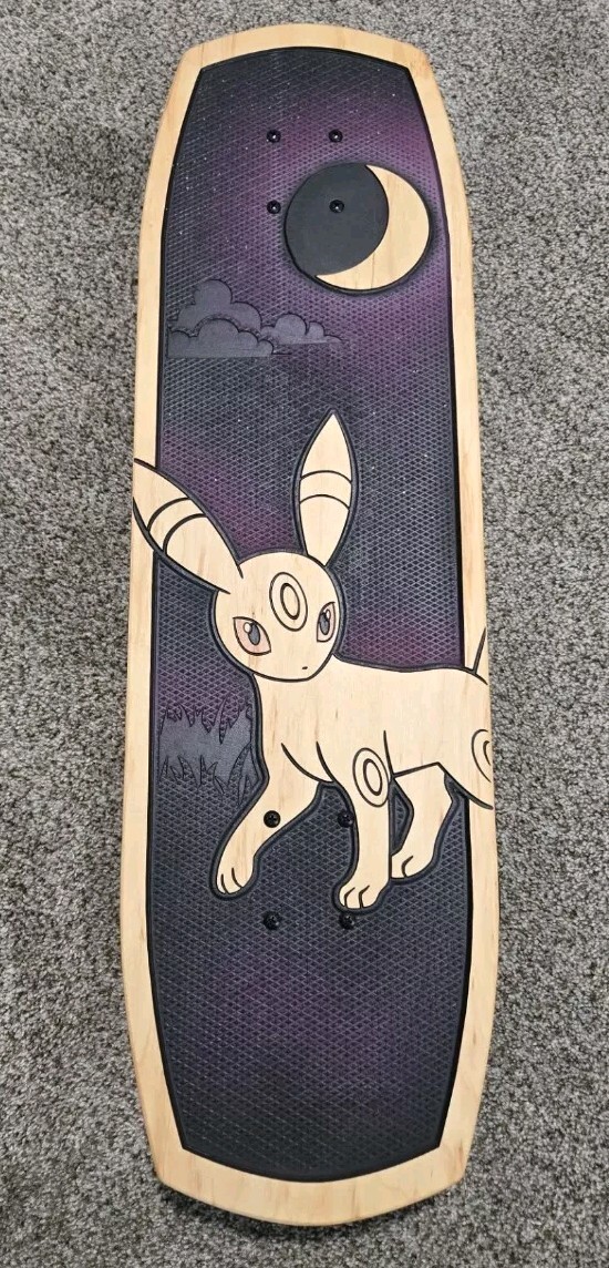 2020 Pokemon Center x Bear Walker Limited Edition Umbreon Skateboard NEW