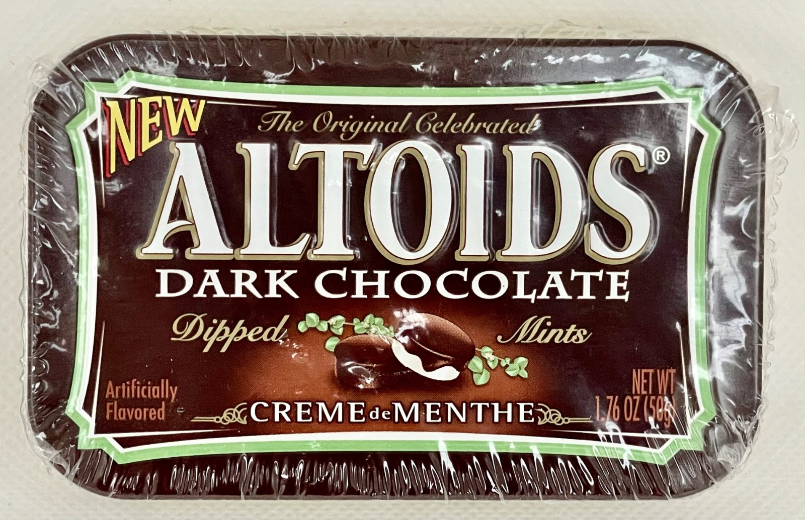 New Sealed ALTOIDS DARK CHOCOLATE CREME DE MENTHE Collectible Discontinued Tin New Sealed ALTOIDS DARK CHOCOLATE CREME DE MENTHE Collectible Discontinued Tin
