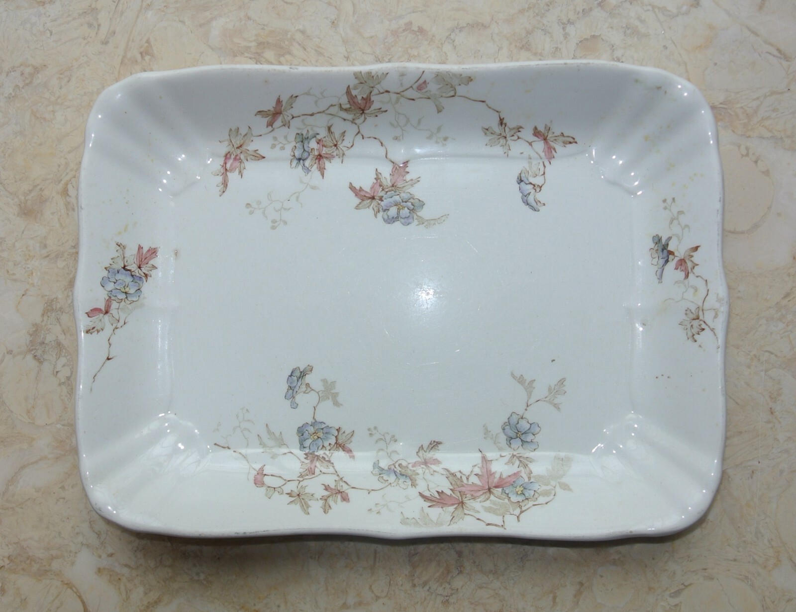 Vintage John Maddock,England Vitrified Rectangle Platter, Vine Pattern 10-3/8" Vintage John Maddock,England Vitrified Rectangle Platter, Vine Pattern 10-3/8"