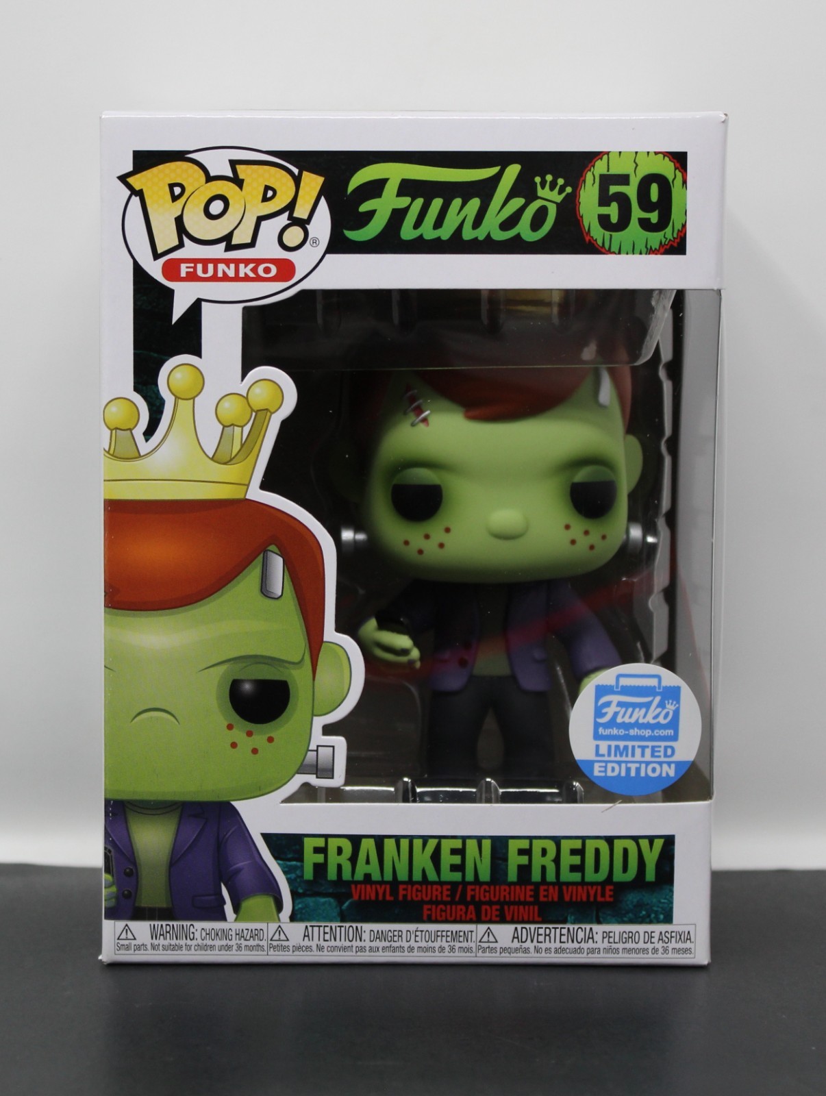 FRANKEN FREDDY - FREDDY FUNCO AS FRANKENSTEIN - #59 - FUNKO POP with PROTECTOR FRANKEN FREDDY - FREDDY FUNCO AS FRANKENSTEIN - #59 - FUNKO POP with PROTECTOR