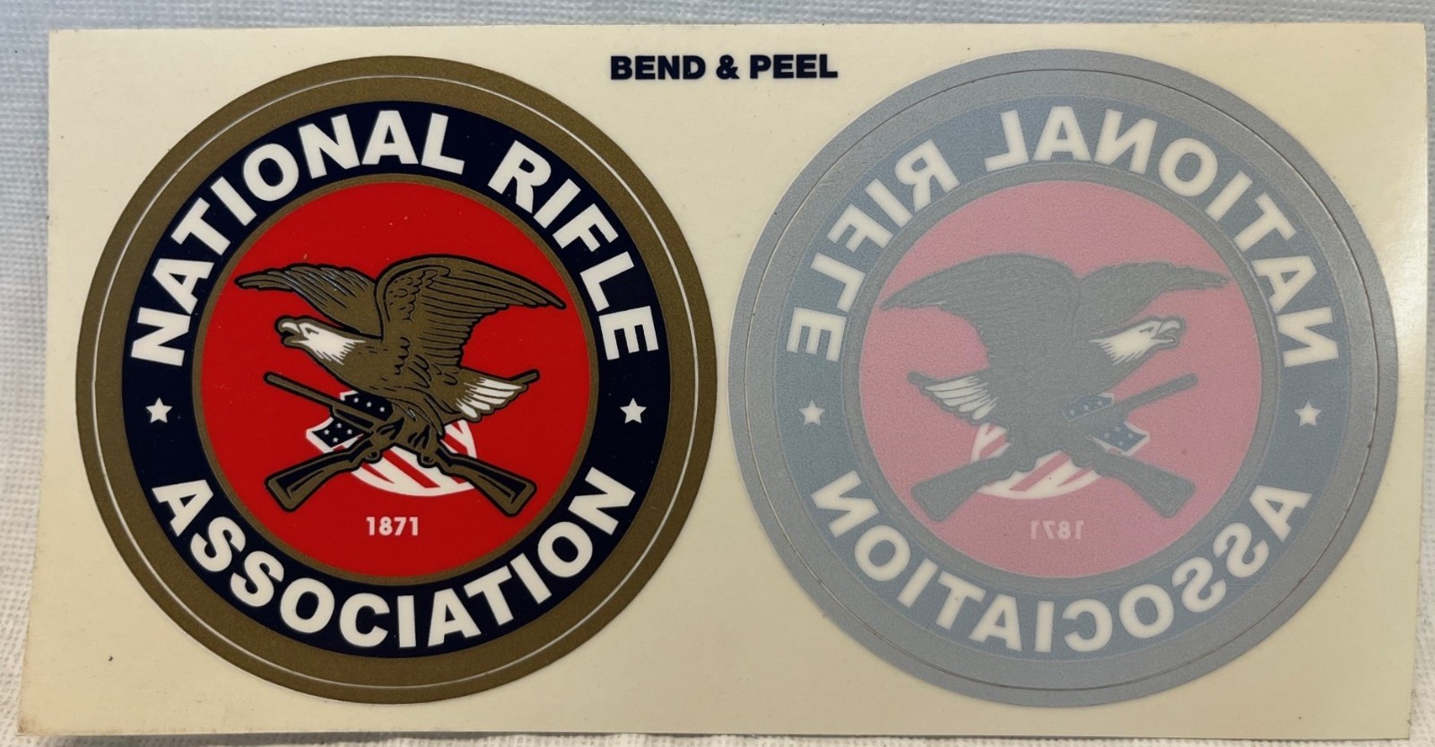 Vintage Pair NRA of Official issued Decals Stickers Front and Back Not a fake Vintage Pair NRA of Official issued Decals Stickers Front and Back Not a fake