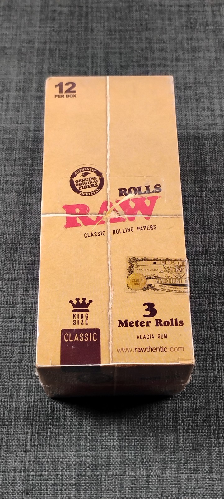 12pk - Raw Organic King Size Wide - 3m Rolls - Classic FULL BOX 12pk - Raw Organic King Size Wide - 3m Rolls - Classic FULL BOX