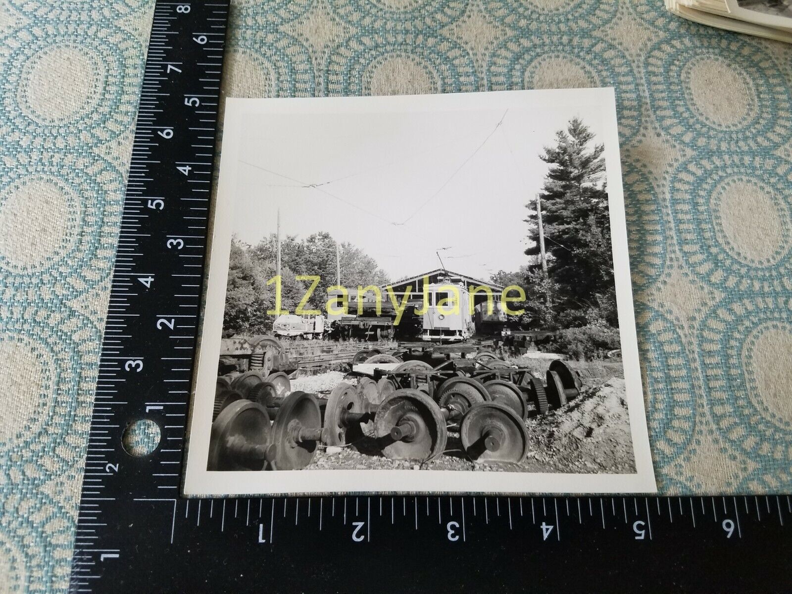 A004 VINTAGE TRAIN ENGINE PHOTO Railroad EASTERN MASS #S-71 IN CENTRAL YARD '72
