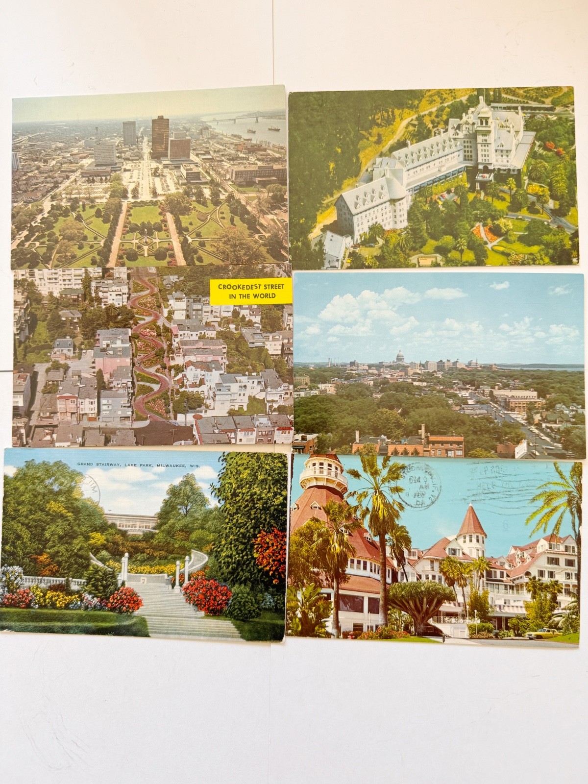 Lot of 6 Vintage Postcards San Francisco Lombard St Hotel Del Coronado NYC Lot of 6 Vintage Postcards San Francisco Lombard St Hotel Del Coronado NYC