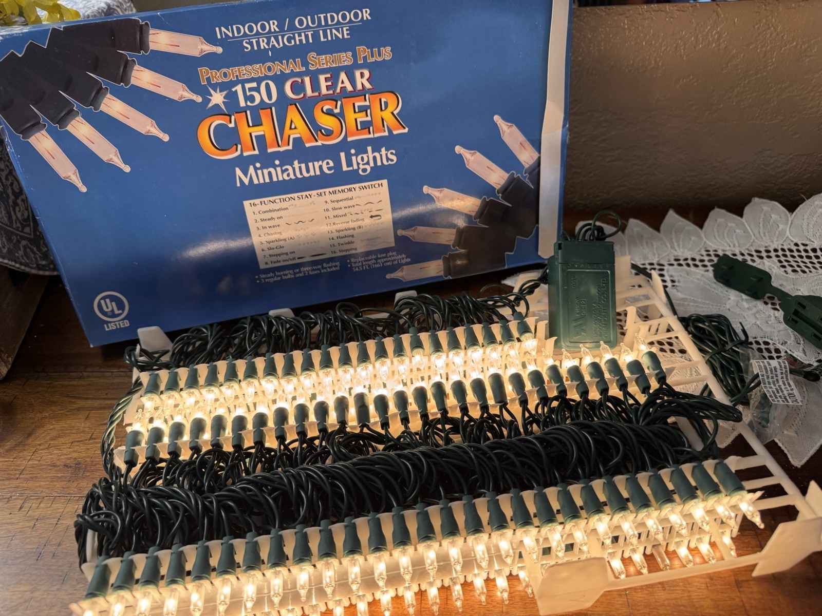 NEW Vtg 150 Clear CHASER LIGHTS 16 FUNCTIONS Control PROFESSIONAL SERIES PLUS NEW Vtg 150 Clear CHASER LIGHTS 16 FUNCTIONS Control PROFESSIONAL SERIES PLUS