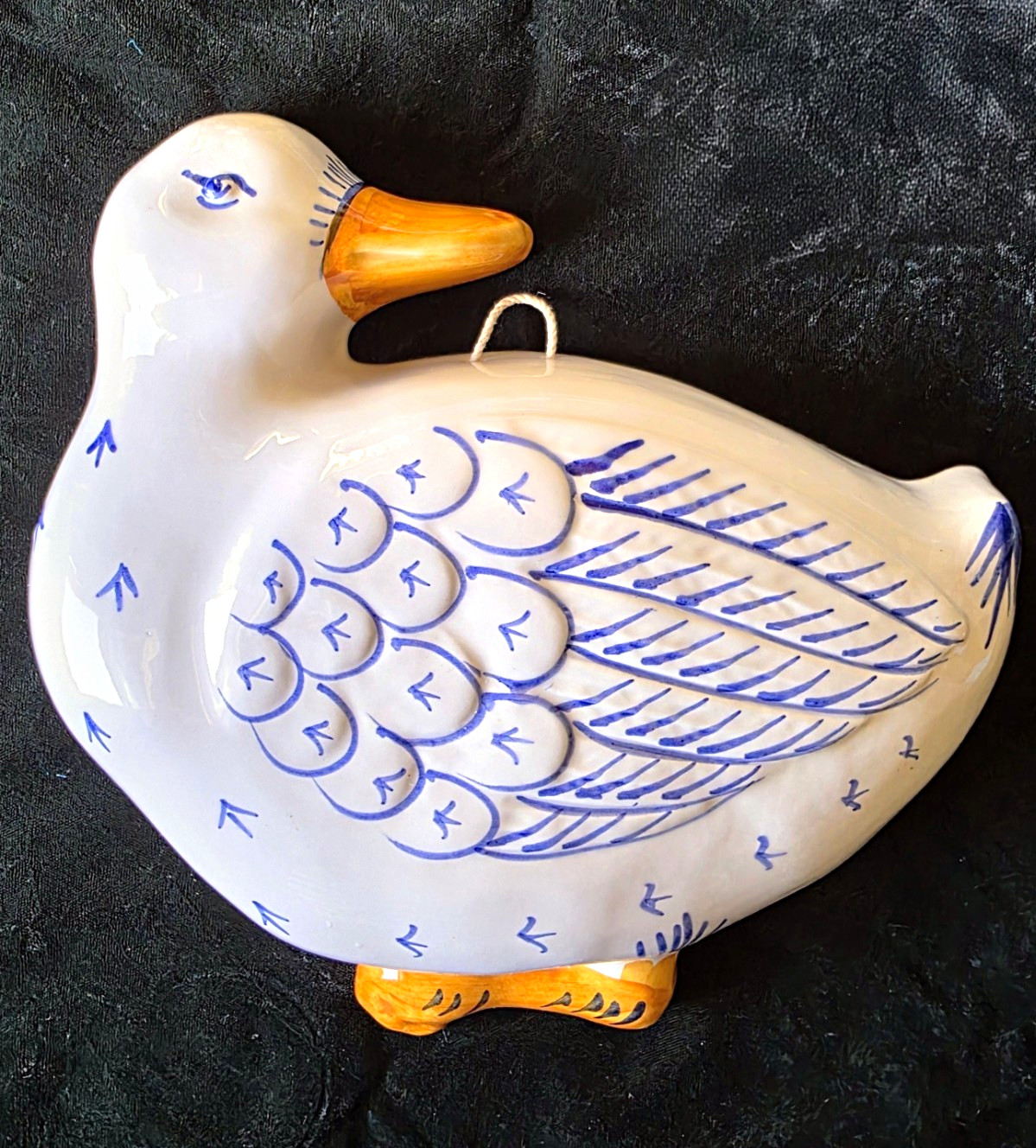 Vintage Italian Ceramic Duck Wall Hanging Hand Painted Italy The Broadway 1960s Vintage Italian Ceramic Duck Wall Hanging Hand Painted Italy The Broadway 1960s