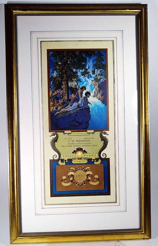 Maxfield Parrish Framed 1931 Edison Mazda Calendar Maxfield Parrish Framed 1931 Edison Mazda Calendar