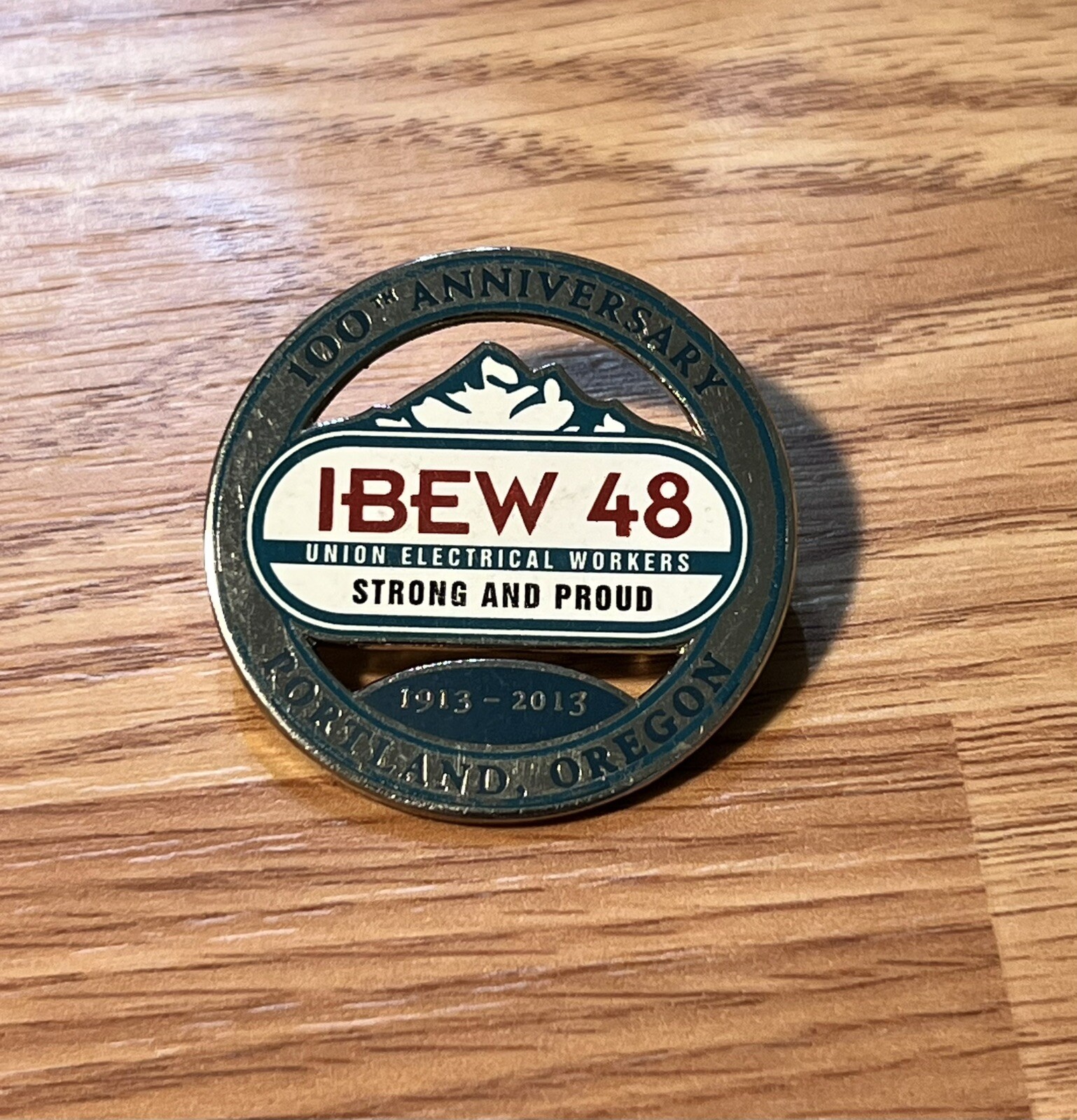 Rare 100th Anniversary IBEW 48 Union Electrical Workers Portland Oregon Pin Rare 100th Anniversary IBEW 48 Union Electrical Workers Portland Oregon Pin