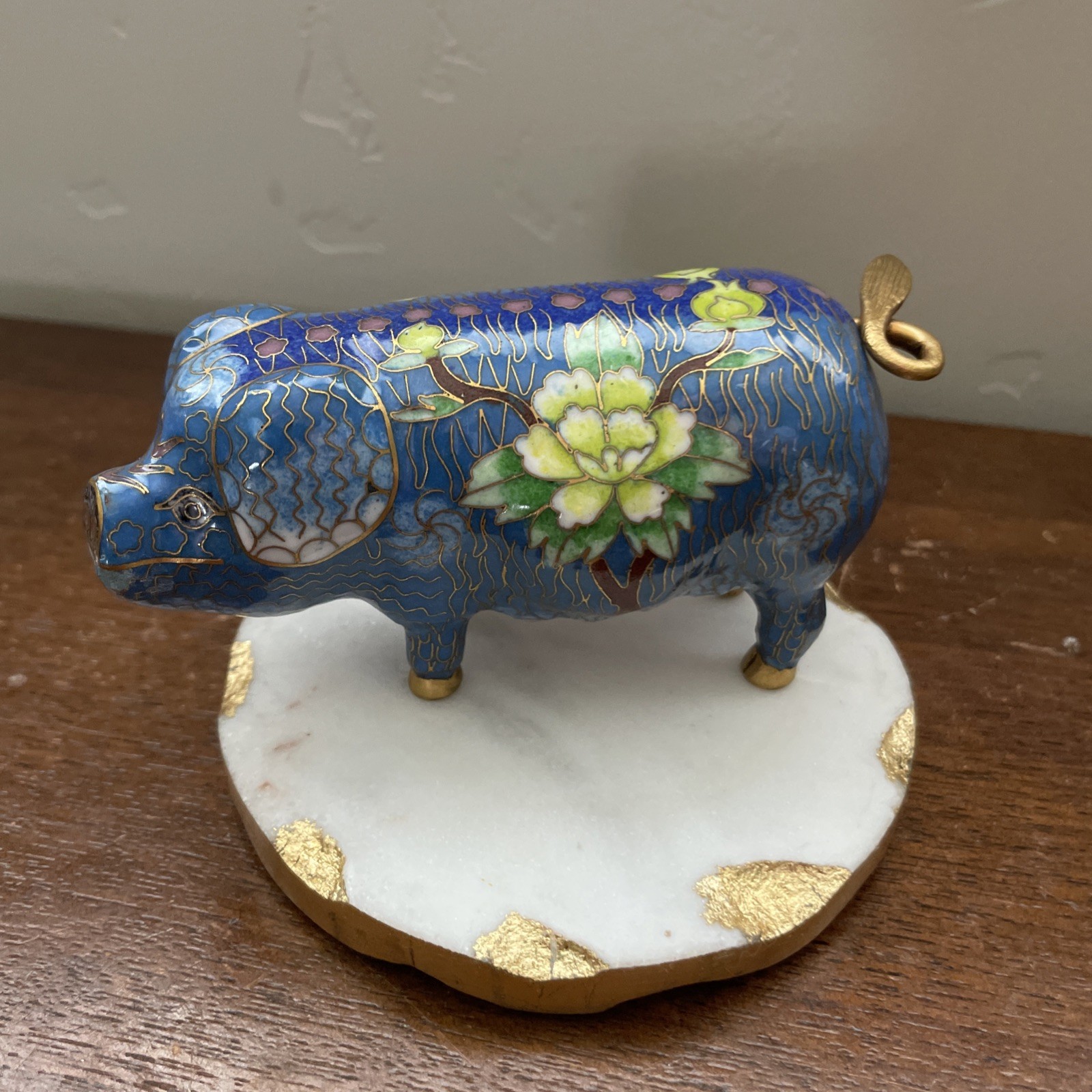 Vintage Chinese Cloisonné Enamel Pig Vintage Chinese Cloisonné Enamel Pig