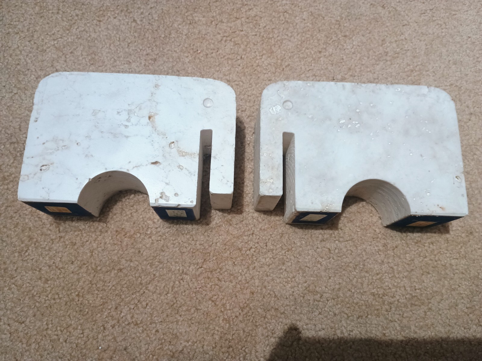 Rare Vtg 1970s Enzo Mari Fratelli Mannelli Travertine Elephant Bookends Pair Rare Vtg 1970s Enzo Mari Fratelli Mannelli Travertine Elephant Bookends Pair