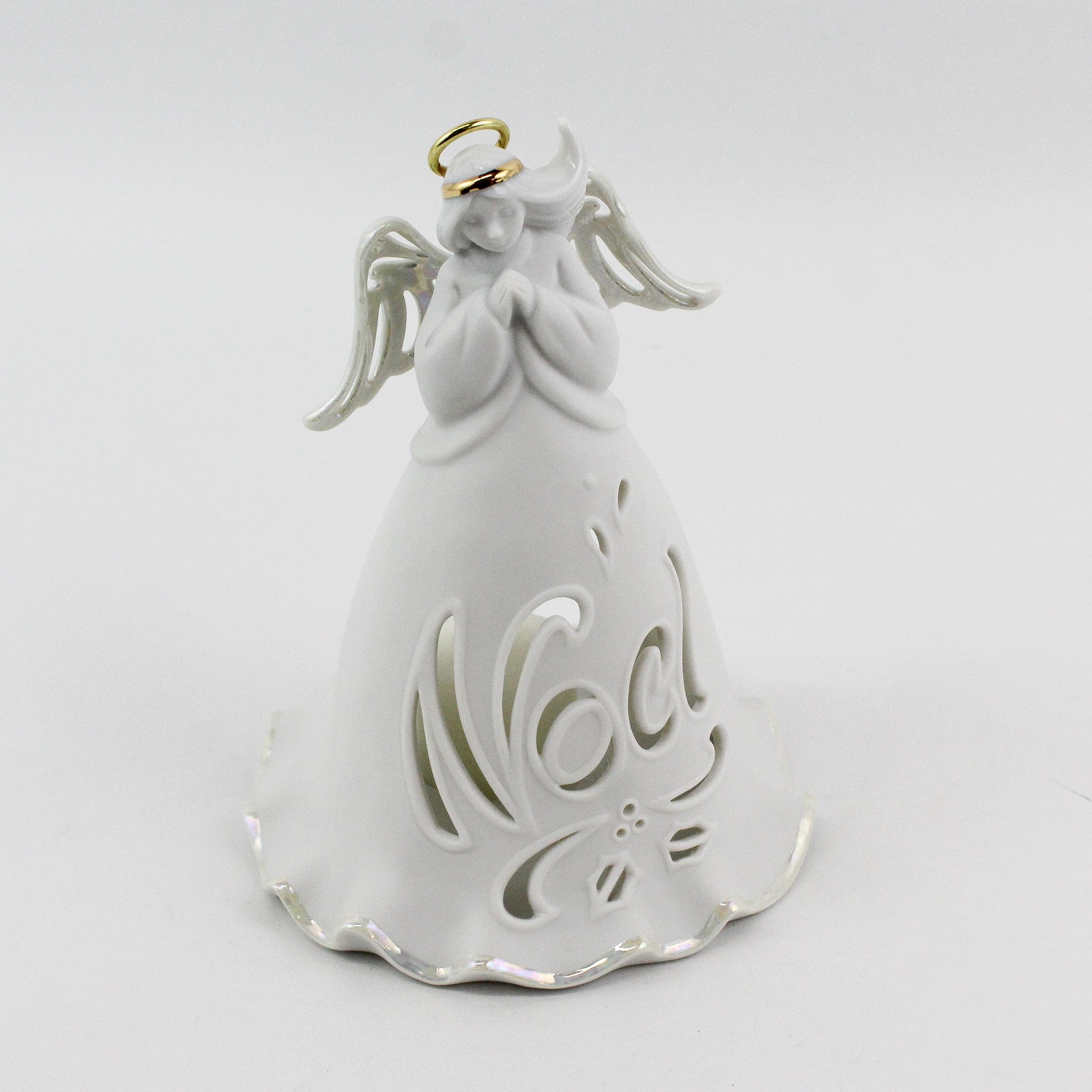 2002 Enesco Spirituelle Noel Angel Candleholder # 106409 2002 Enesco Spirituelle Noel Angel Candleholder # 106409
