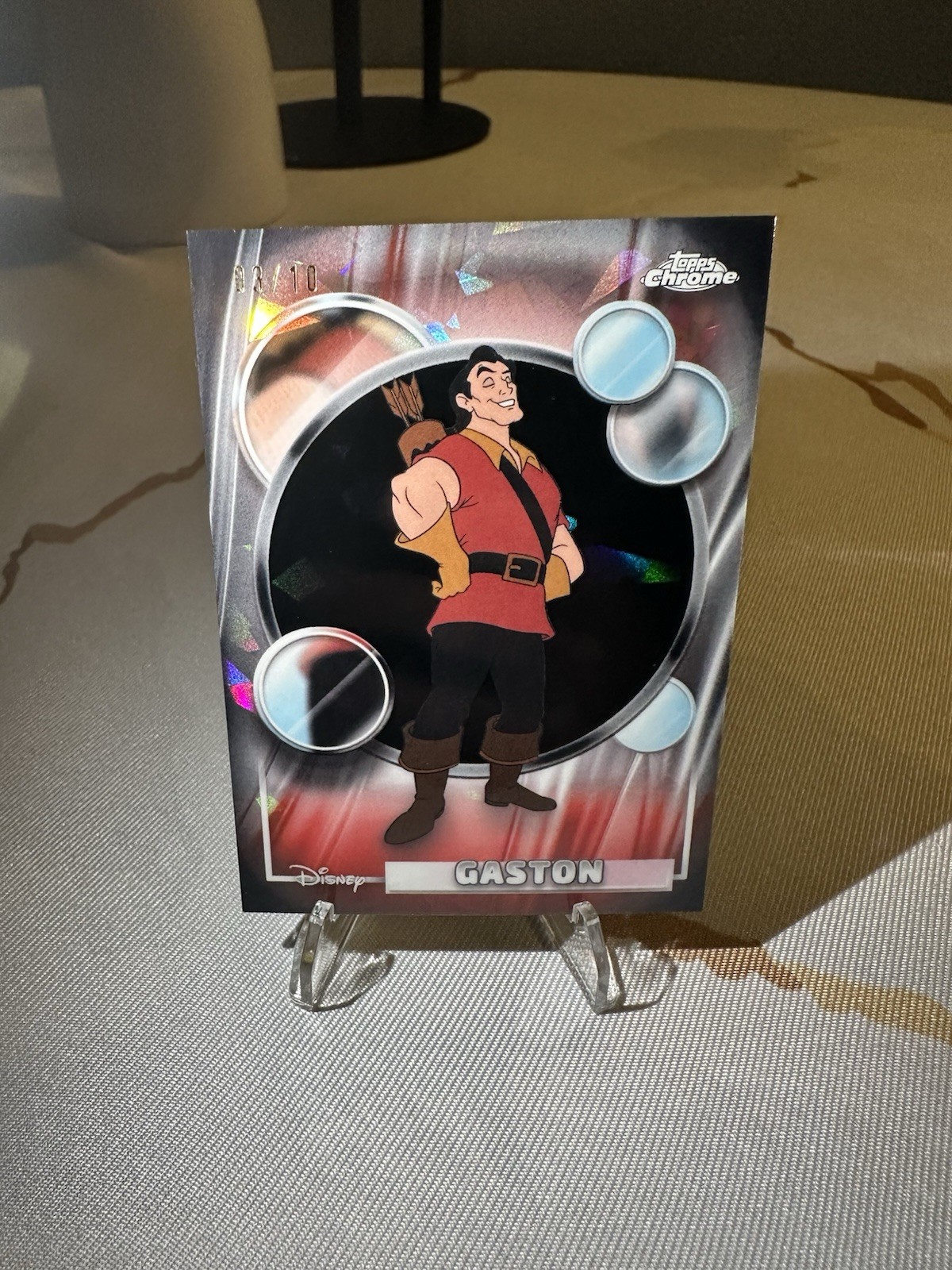 2026 Topps Chrome Disney Sapphire Beauty and the Beast - Gaston Black 03/10 2026 Topps Chrome Disney Sapphire Beauty and the Beast - Gaston Black 03/10