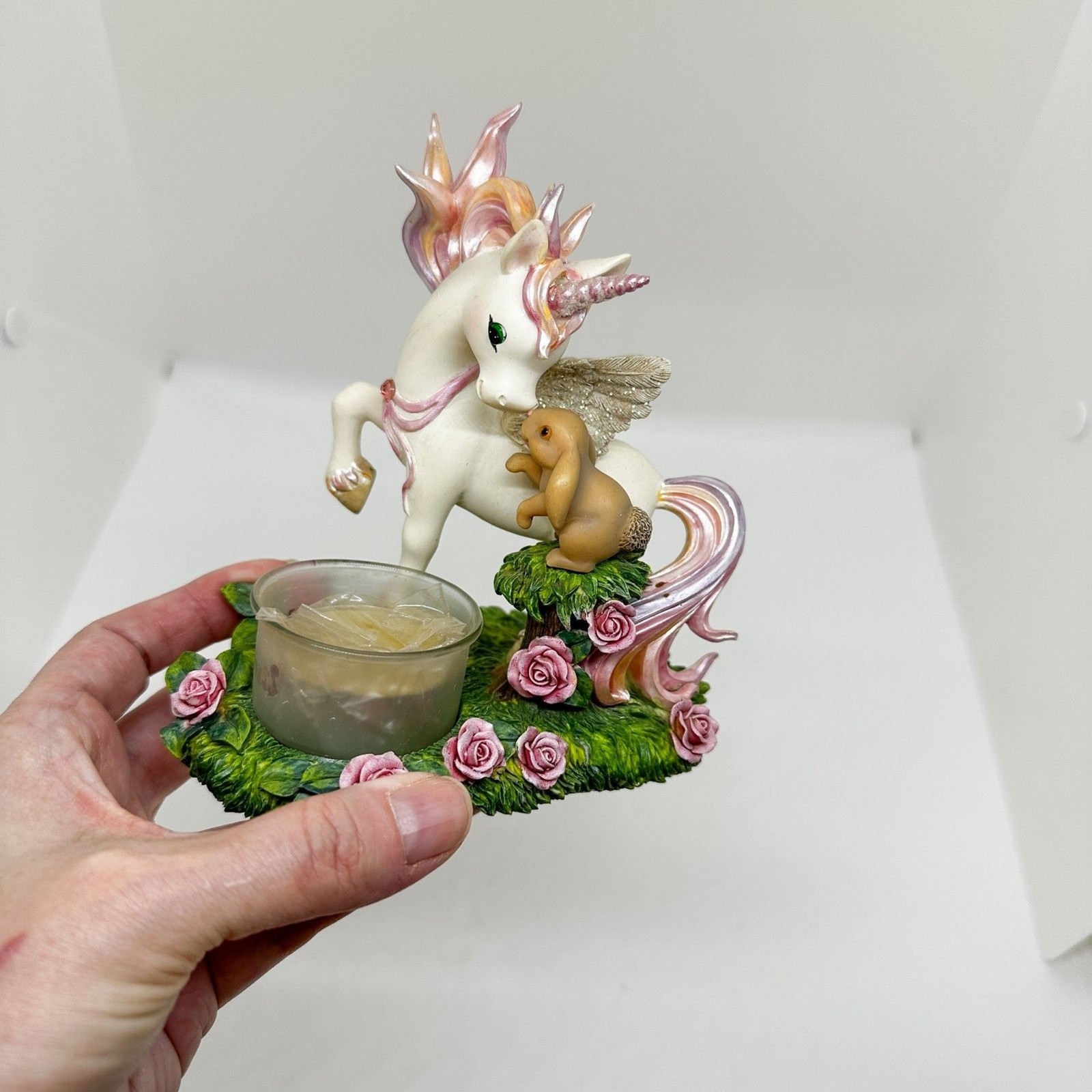 Vtg Hamilton Collection Rainbow Dreams Love Unicorn Candle Holder Vtg Hamilton Collection Rainbow Dreams Love Unicorn Candle Holder