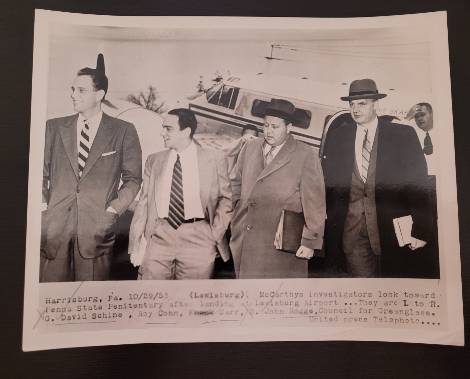 1953 Roy Cohn David Schine McCarthy Investigators photo Lewisburg Greenglass 7x9 1953 Roy Cohn David Schine McCarthy Investigators photo Lewisburg Greenglass 7x9