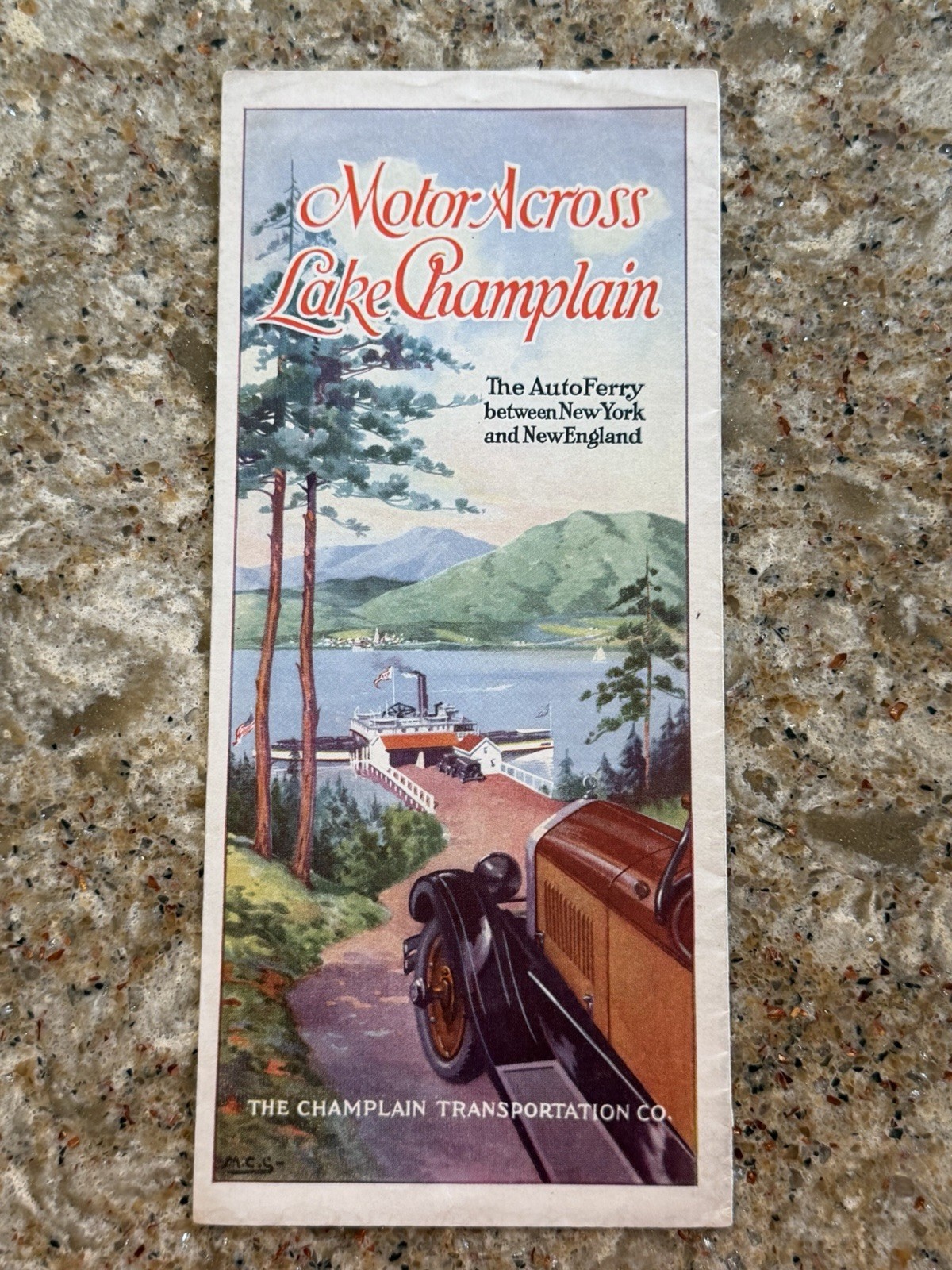 Vintage 1928 Motor Across LAKE CHAMPLAIN Brochure NY VT New England TRAVEL Vintage 1928 Motor Across LAKE CHAMPLAIN Brochure NY VT New England TRAVEL