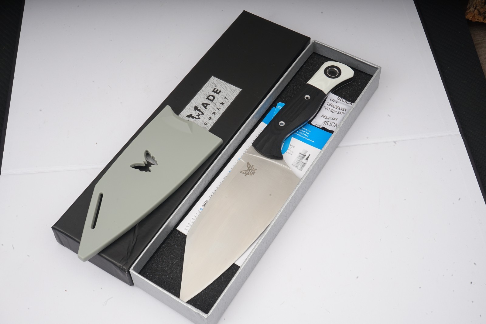 Benchmade Custom Station Knife CPM-154 Blade Fixed Knife Saya Sheath Benchmade Custom Station Knife CPM-154 Blade Fixed Knife Saya Sheath