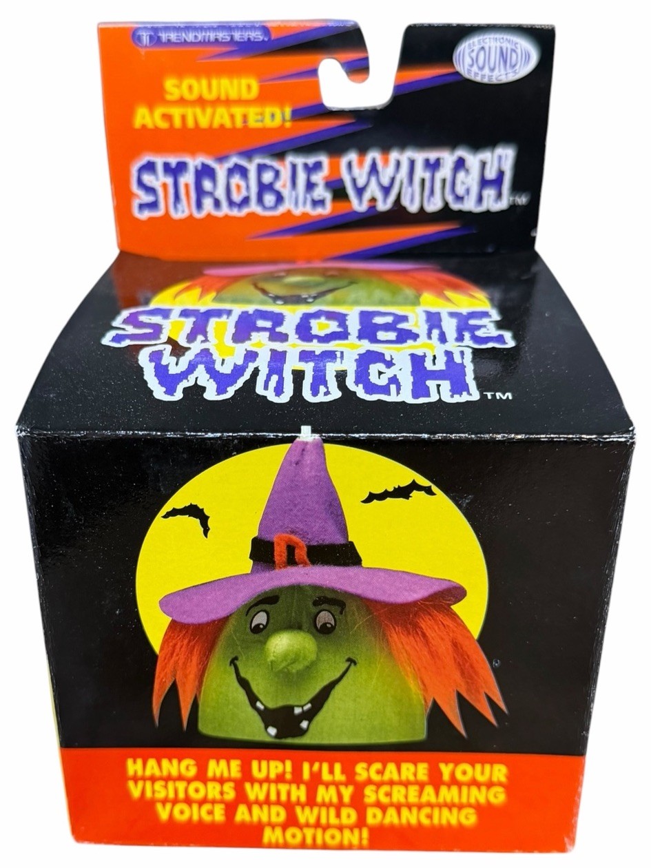 NOS Vintage 1990s Trendmasters Halloween Strobie Witch Sound Activated Light NEW NOS Vintage 1990s Trendmasters Halloween Strobie Witch Sound Activated Light NEW