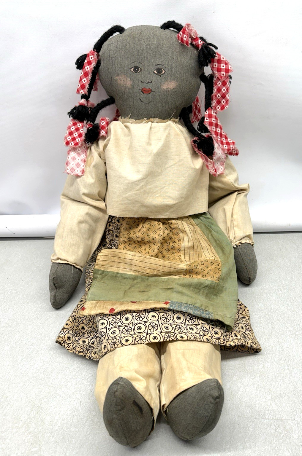 VTG Folk Art Fairfield Black Americana Cloth Rag Childs Doll Primitive Southern VTG Folk Art Fairfield Black Americana Cloth Rag Childs Doll Primitive Southern