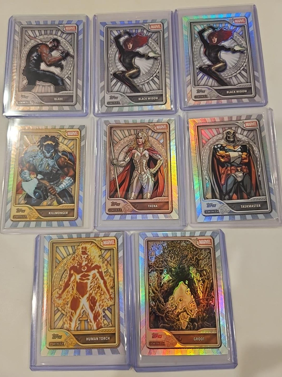 2026 Topps Mint Marvel 8 Card Lot Gold Silver Bronze Human Torch Blade Groot 2026 Topps Mint Marvel 8 Card Lot Gold Silver Bronze Human Torch Blade Groot