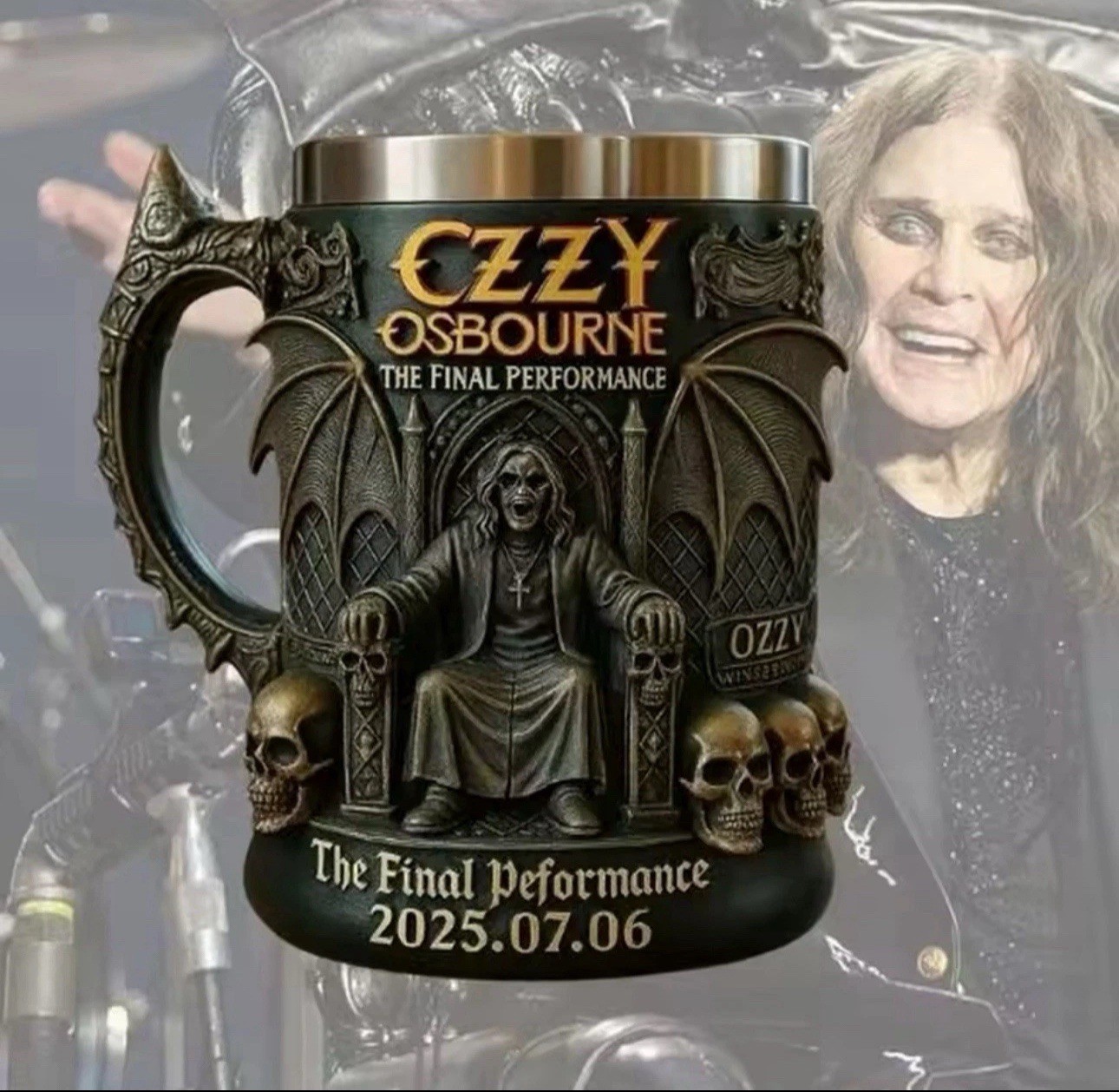 OZZY OSBOURNE (1948-2025) Black Mug For Coffee Lovers OZZY OSBOURNE (1948-2025) Black Mug For Coffee Lovers
